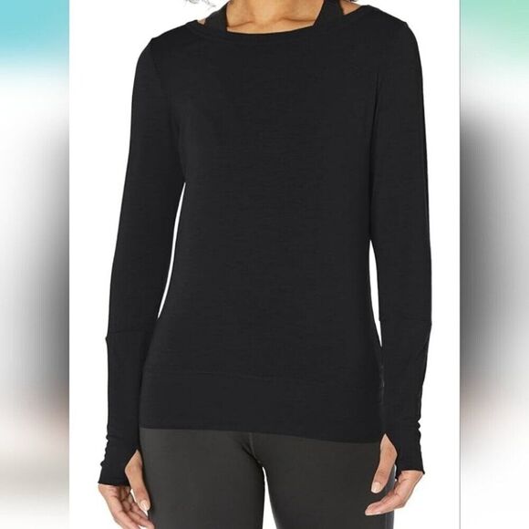 Prana Foundation UPF Water Resistant Peek A Boo Top Small Black - Picture 2 of 8